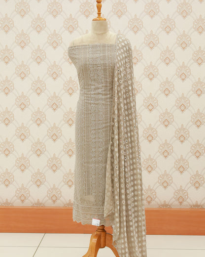 Women's Chikankari Salwar Suit with Mirror Worked Dupatta - 1214