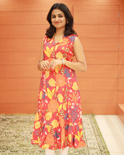 Women's Floral Print Aline Kurti