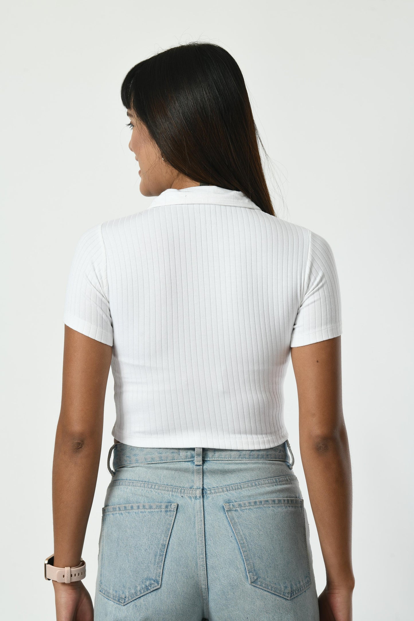 Women's Polo Crop Top - 7056