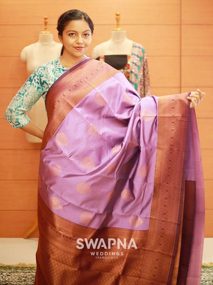 Contrast Semi Silk Sarees - S101