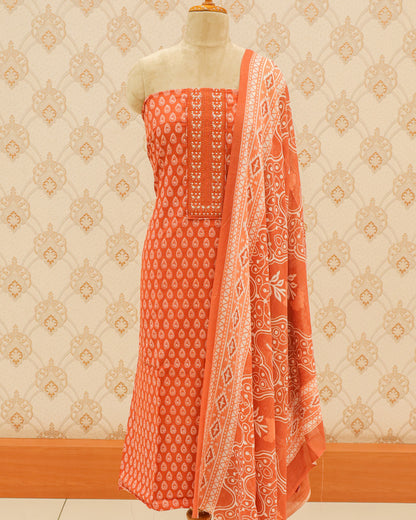 Women's Ajrakh Cotton Salwar Suit - 1171