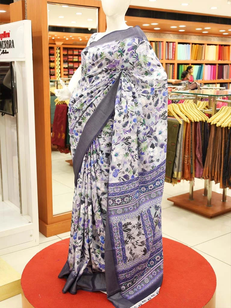 Floral Print Dola Silk Saree - ESR15