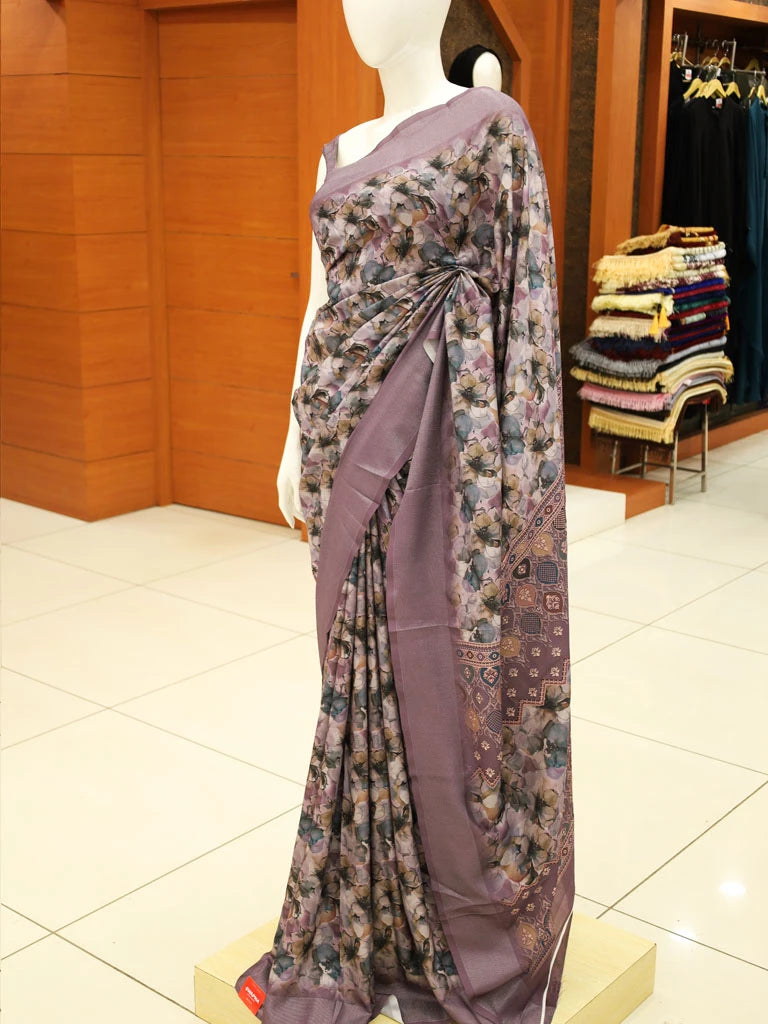 Floral Print Dola Silk Saree - ESR15