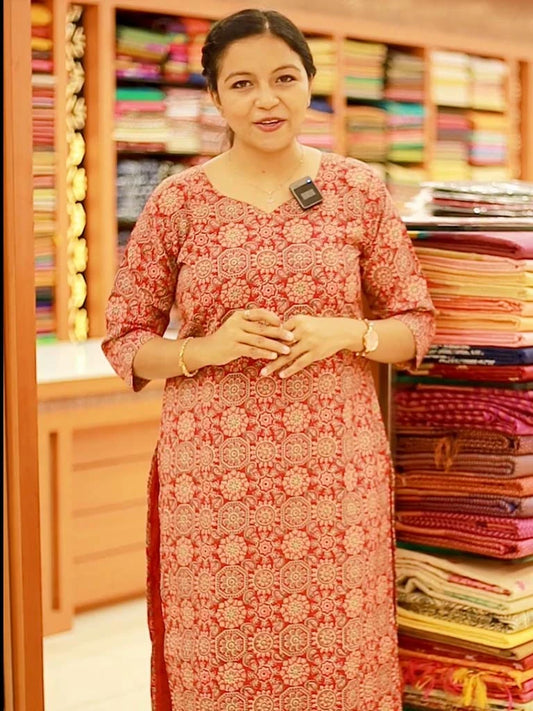 Women's Ajrakh Kurti - K105