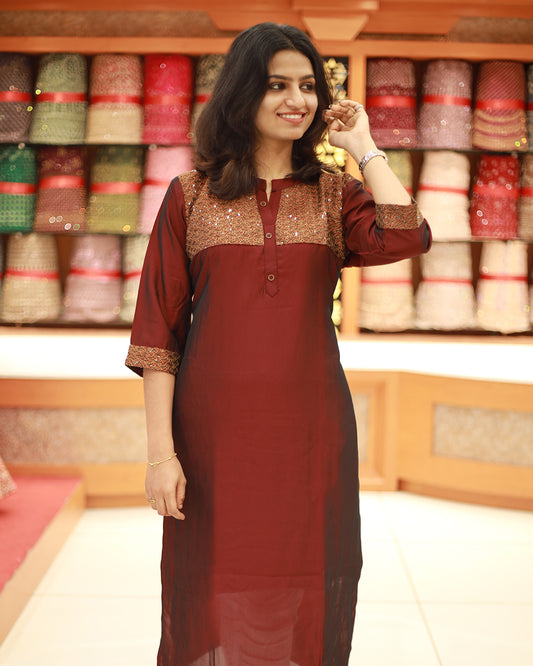 Women's Slited Kurthi- 1260